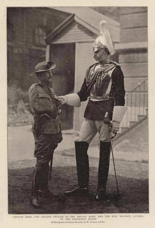 Ames kapitány, a brit hadsereg legmagasabb tisztje és a tiszteletreméltó Maurice Gifford, a rhodesiai ló alkotó: English Photographer