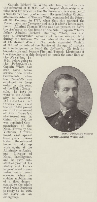 Richard White kapitány, RN alkotó: English Photographer