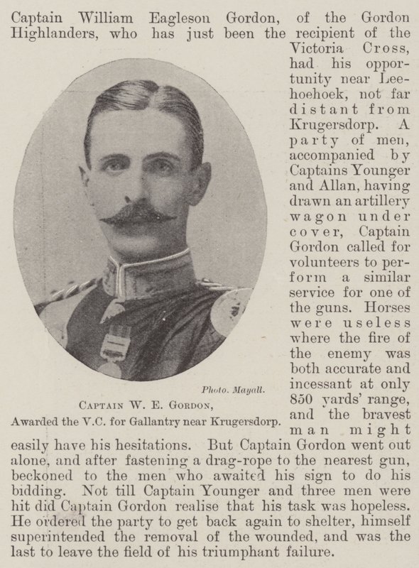 W E Gordon kapitány, a Krugersdorp melletti vitézségért kitüntetést kapta alkotó: English Photographer