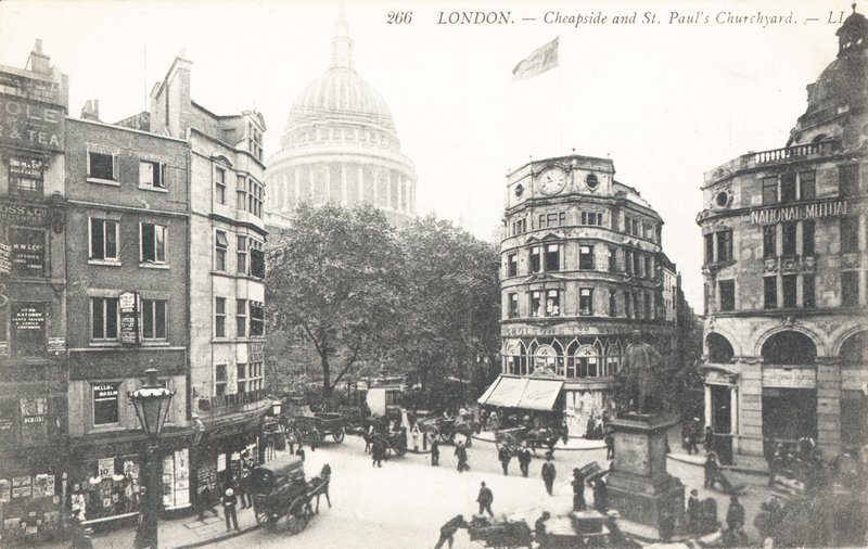 Cheapside és St Pauls Churchyard alkotó: English Photographer
