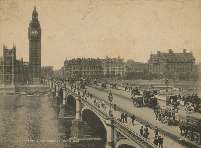 A Parlament és a Westminster-híd óratornya alkotó: English Photographer