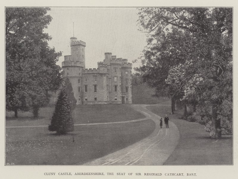 Cluny kastély, Aberdeenshire, Sir Reginald Cathcart székhelye, Baronet alkotó: English Photographer