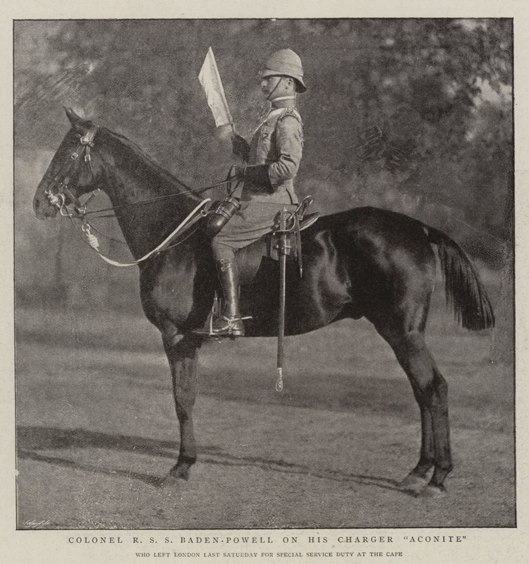 R S S Baden-Powell ezredes a Charger Aconite-ján alkotó: English Photographer