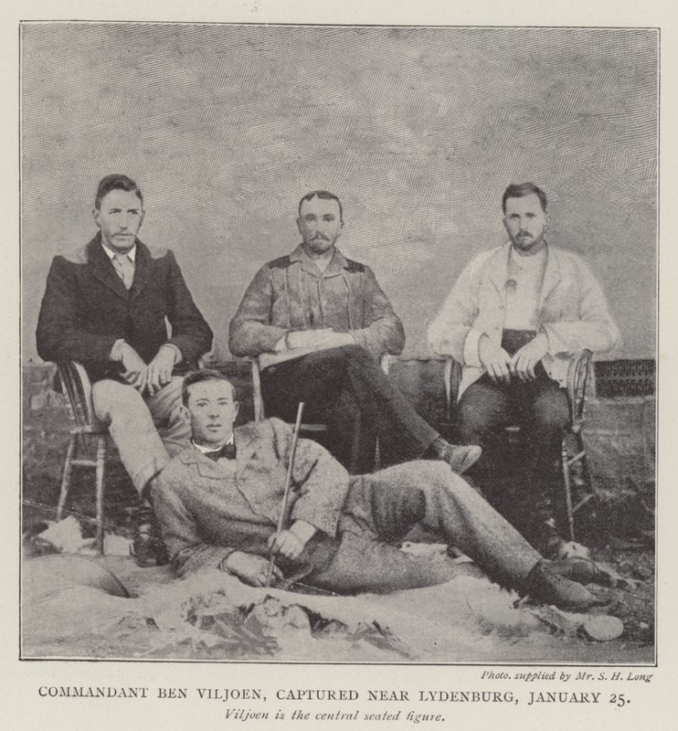 Ben Viljoen parancsnok, Lydenburg közelében elfogták, január 25-én alkotó: English Photographer