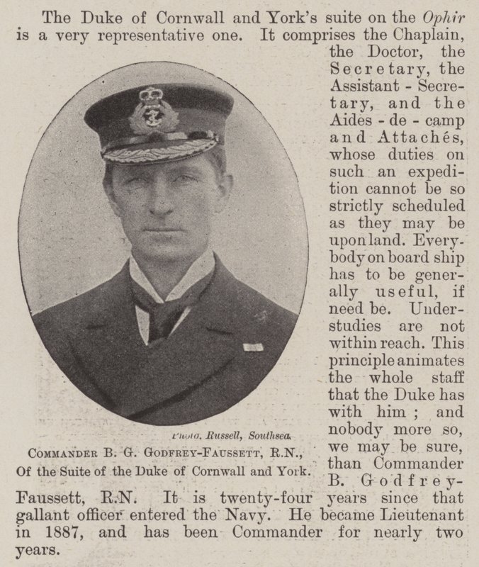 B G Godfrey-Faussett parancsnok, RN, Cornwall és York hercegének lakosztályából alkotó: English Photographer