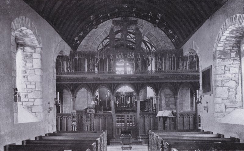 Cornwall: The Screen, St Crantock Church (f/w fotó) alkotó: English Photographer