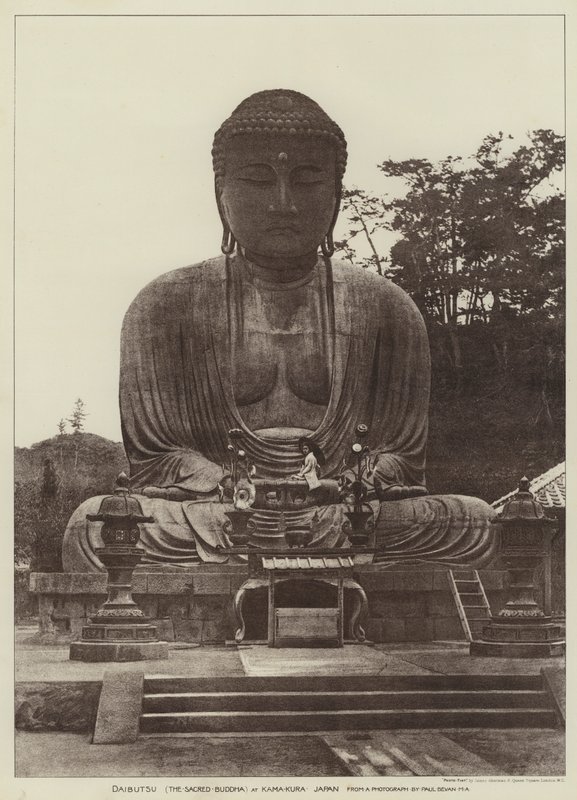 Daibutsu, a Szent Buddha, Kamakura, Japán (f/w fotó) alkotó: English Photographer