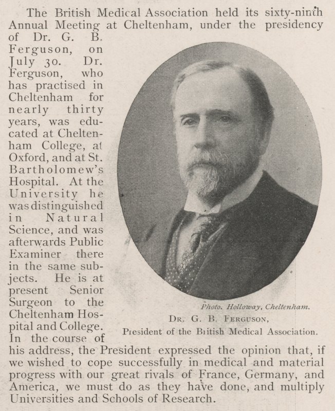 Dr. G B Ferguson, a Brit Orvosi Szövetség elnöke alkotó: English Photographer