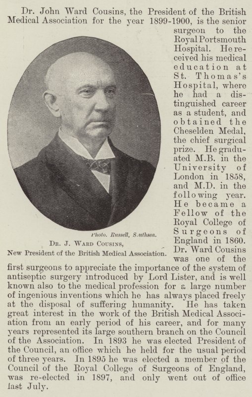 Dr. J Ward Cousins, a Brit Orvosi Szövetség új elnöke alkotó: English Photographer