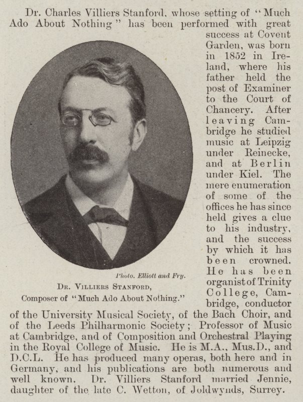 Dr. Villiers Stanford, a Sok zaj a semmiért zeneszerzője alkotó: English Photographer