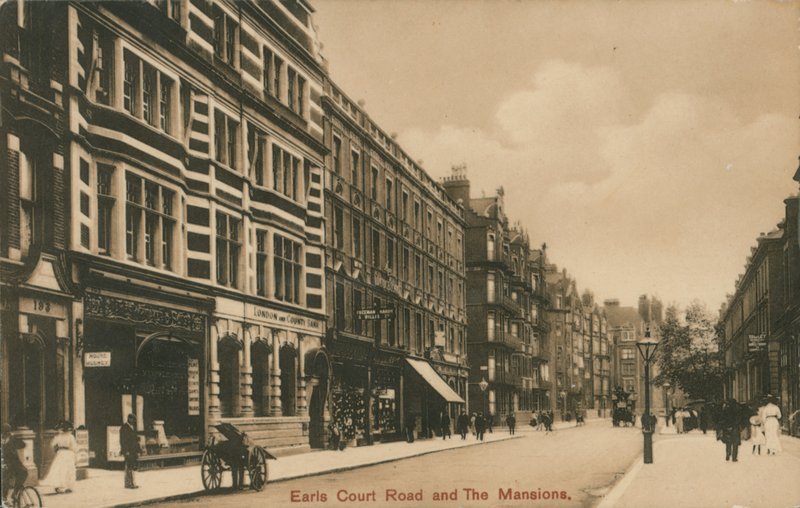 Earls Court Road és The Mansions, London alkotó: English Photographer