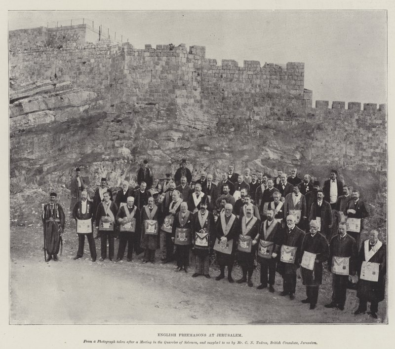 Angol szabadkőművesek Jeruzsálemben alkotó: English Photographer