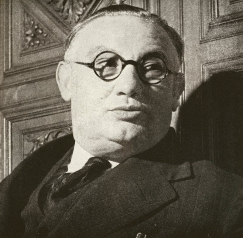 Ernest Bevin, portré, 1940 körül (fekete-fehér fotó) alkotó: English Photographer