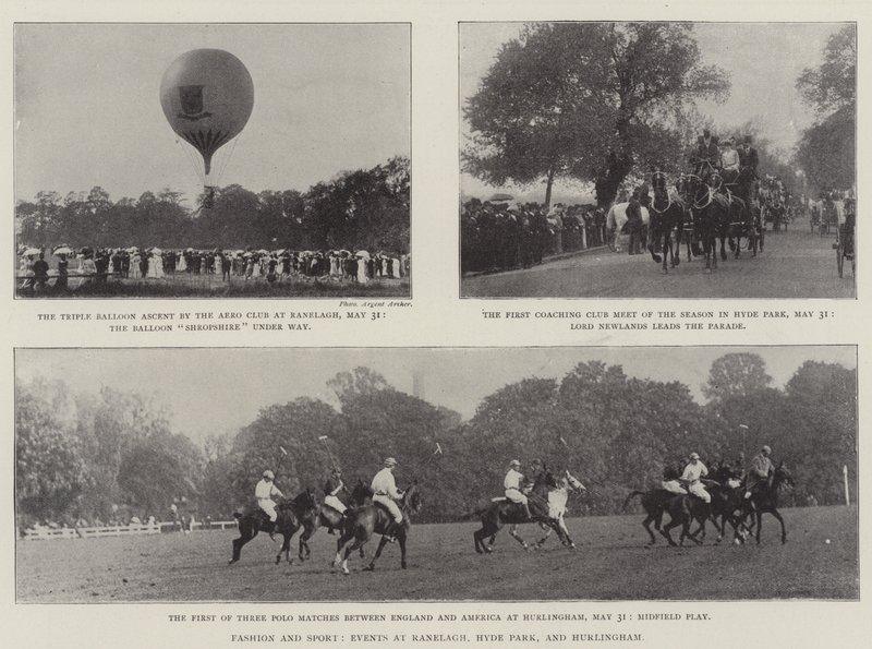 Divat és sport, események Ranelaghban, Hyde Parkban és Hurlinghamben alkotó: English Photographer