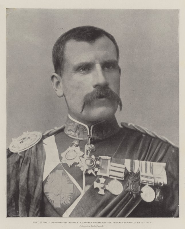 Harcoló Mac, Hector A Macdonald vezérőrnagy, a dél-afrikai felvidéki brigád parancsnoka alkotó: English Photographer