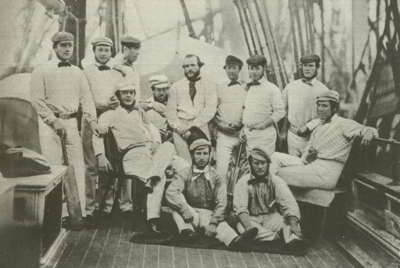 Az első angol krikettcsapat Amerikába utazott, 1859. szeptember 7. (f/w fotó) alkotó: English Photographer