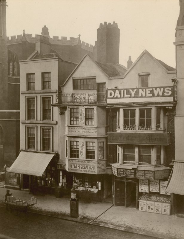 Fleet Street, London; északi oldala a Fleet Street 184-186 alkotó: English Photographer