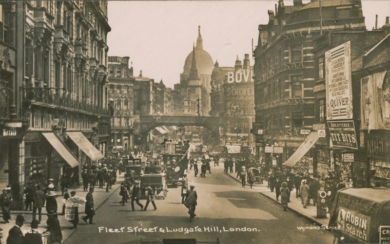 Fleet Street és Ludgate Hill, London alkotó: English Photographer