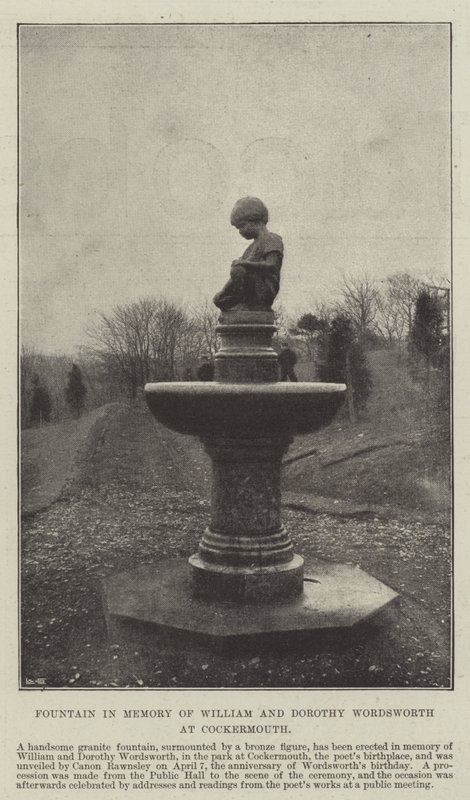 Szökőkút William és Dorothy Wordsworth emlékére Cockermouthban alkotó: English Photographer