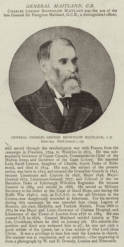 Charles Lennox Brownlow Maitland tábornok, CB alkotó: English Photographer