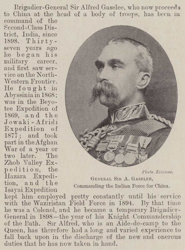 Sir A Gaselee tábornok, az indiai haderő parancsnoka Kínában alkotó: English Photographer