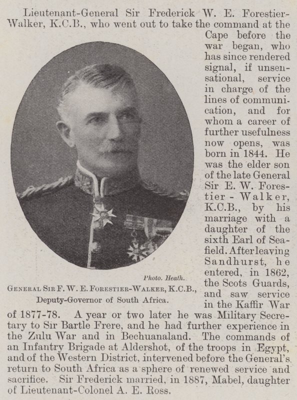 Sir F W E Forestier-Walker tábornok, KCB, Dél-Afrika kormányzóhelyettese alkotó: English Photographer