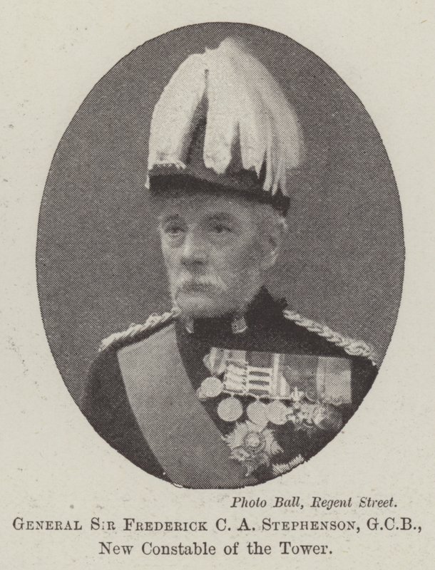 Sir Frederick C A Stephenson tábornok, GCB, a Tower új rendőrkapitánya alkotó: English Photographer