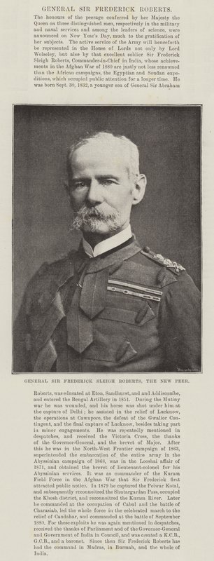 Sir Frederick Sleigh Roberts tábornok, az Új Peer alkotó: English Photographer