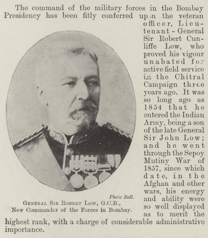 Sir Robert Low tábornok, GCB, a haderő új parancsnoka Bombayben alkotó: English Photographer