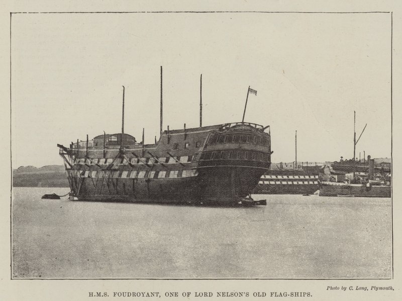 HMS Foudroyant, Lord Nelsons régi zászlóshajóinak egyike alkotó: English Photographer