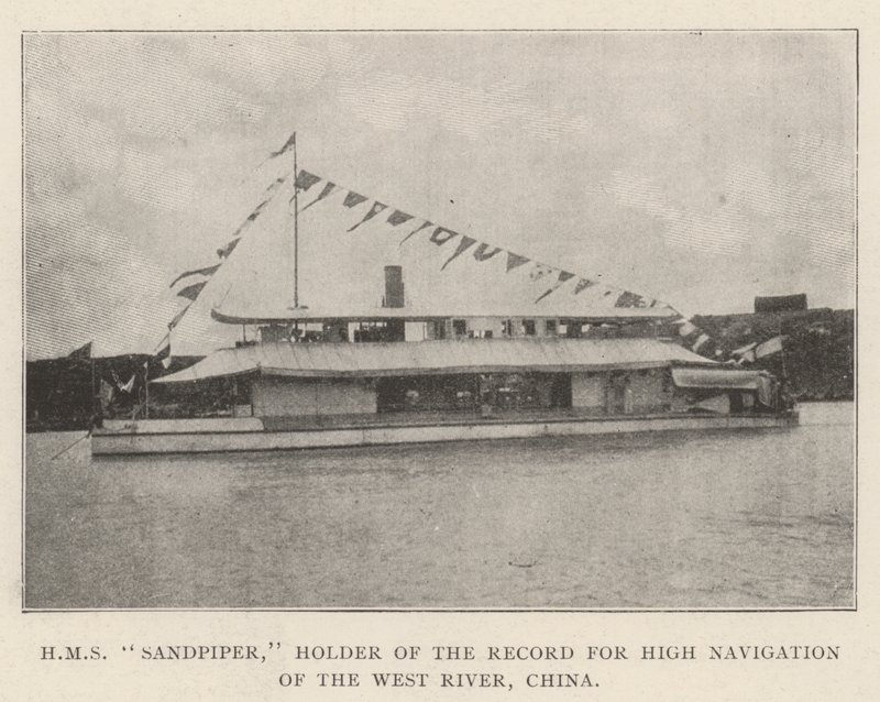 HMS Sandpiper, a kínai West River magas navigációs rekordjának tulajdonosa alkotó: English Photographer