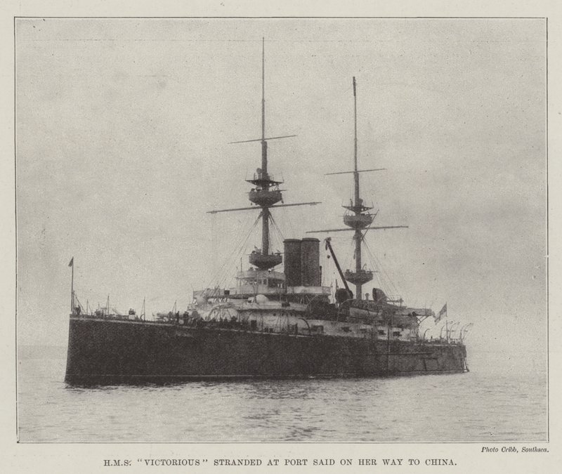 HMS Victorious Port Saidban rekedt Kínába vezető úton alkotó: English Photographer
