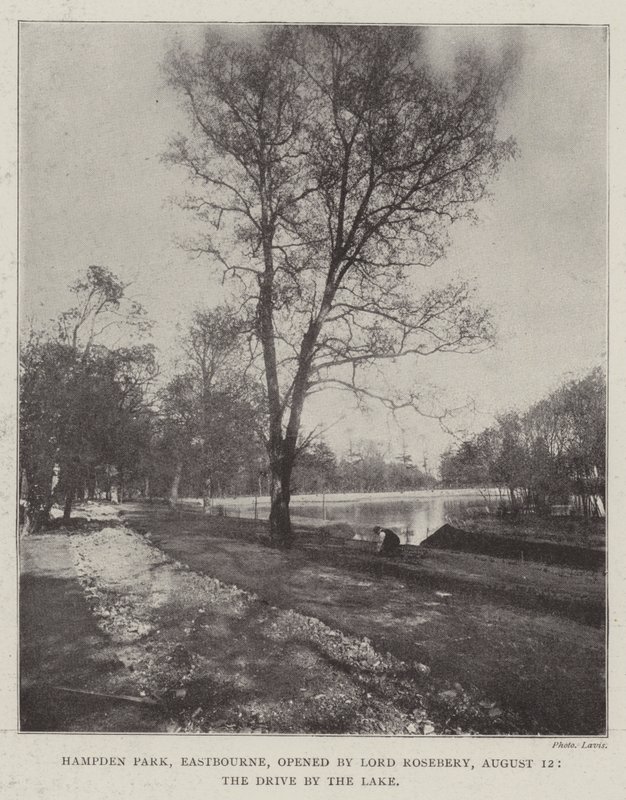 Hampden Park, Eastbourne, megnyitotta Lord Rosebery augusztus 12-én, a Drive by the Lake alkotó: English Photographer