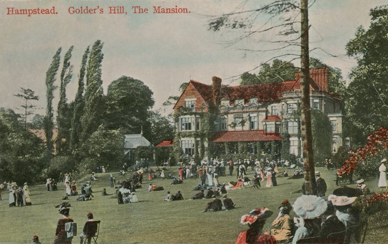 Hampstead, Golders Hill, The Mansion. 1913. augusztus 18-án feladott képeslap. alkotó: English Photographer