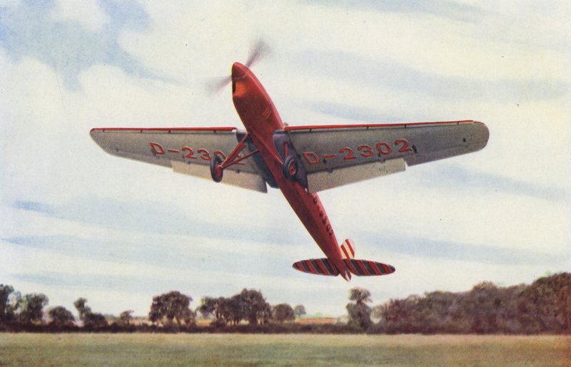 Heinkel repülőgép résszel és fékszárnnyal (színes fotó) alkotó: English Photographer