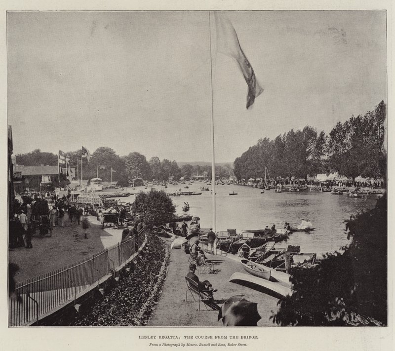 Henley Regatta, a pálya a hídról alkotó: English Photographer