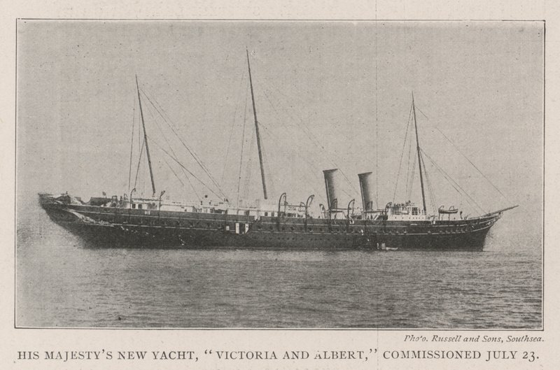 Őfelsége New Yacht, a Victoria and Albert, július 23-án üzembe helyezték alkotó: English Photographer
