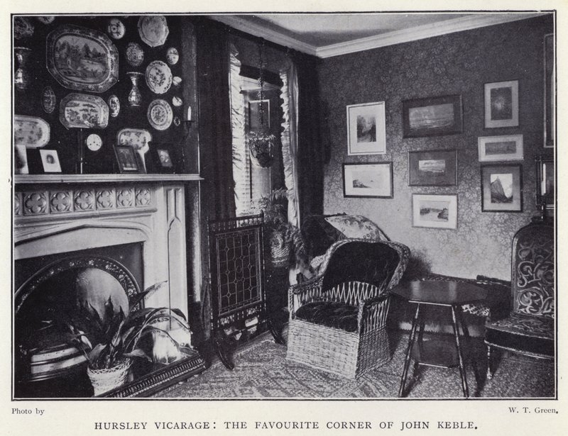 Hursley Vicarage, John Keble kedvenc sarka (f/w fotó) alkotó: English Photographer