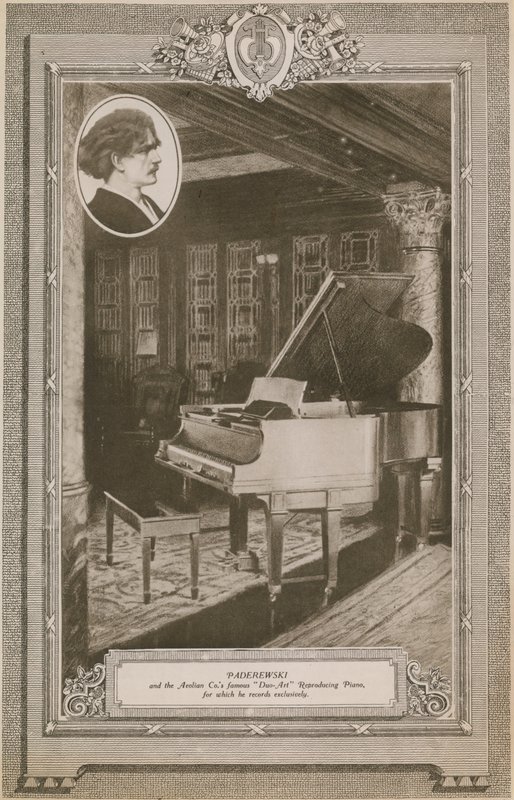Ignacy Jan Paderewski és az Aeolian Company híres Duo-Art Reproducing Piano alkotó: English Photographer
