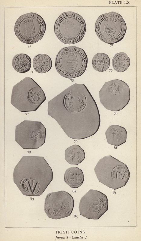 Irish Coins, James I, Charles I (f/w fotó) alkotó: English Photographer