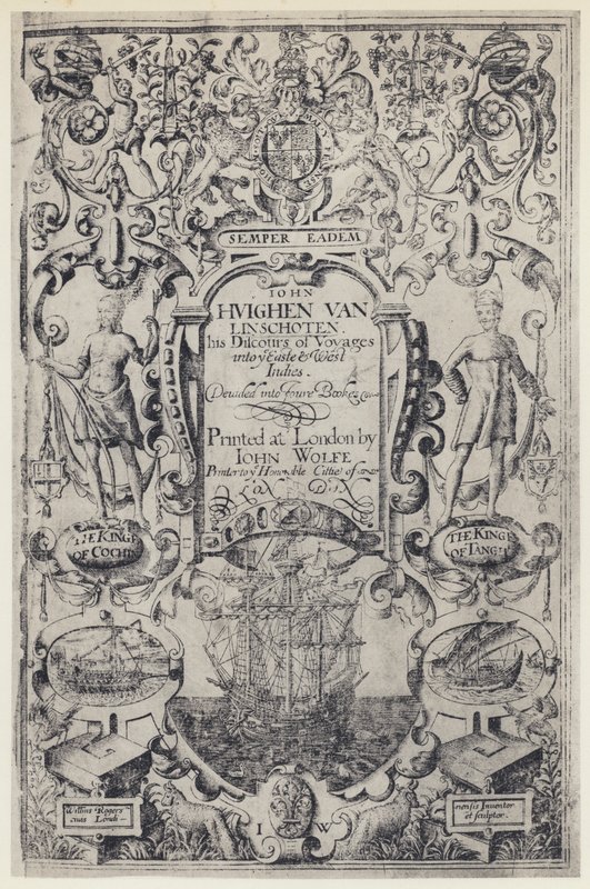 J Linschoten, Discourse of Voyages, J Wolfe 1598 (f/w fotó) alkotó: English Photographer