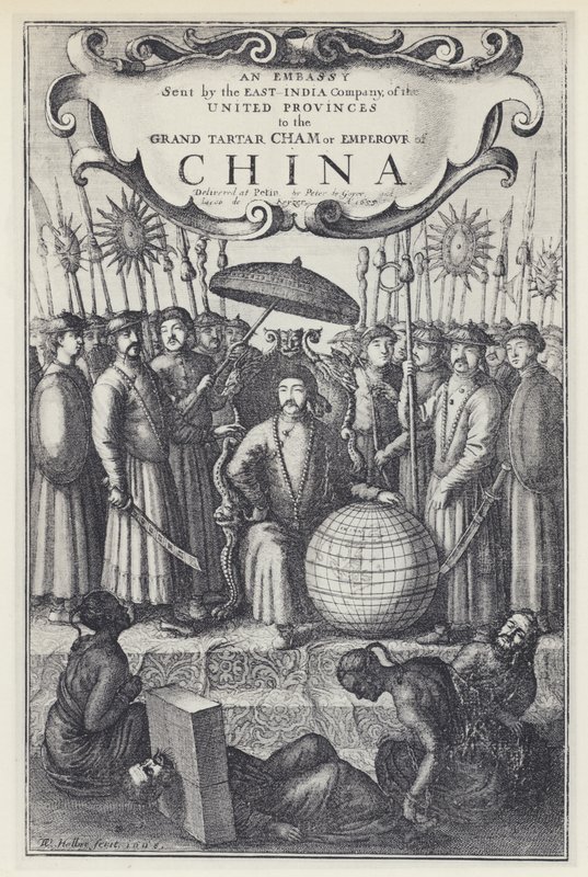 J Nieuhof, A Kelet-indiai Társaság által Kínába küldött nagykövetség, Tr J Ogilby 1673 (f/w fotó) alkotó: English Photographer