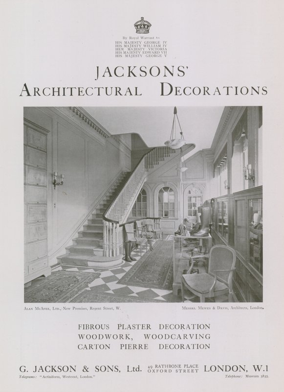 Jacksons építészeti dekoráció alkotó: English Photographer