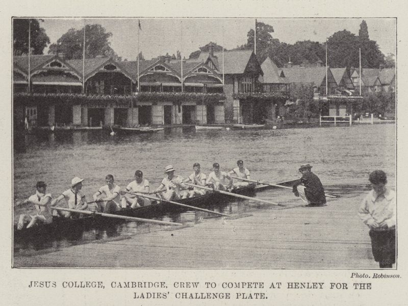 Jesus College, Cambridge, Crew, hogy versenyezzen Henleyben a Ladies Challenge Plate-ért alkotó: English Photographer