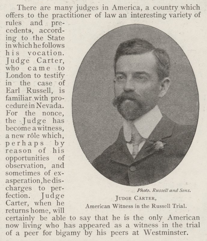 Carter bíró, amerikai tanú a Russell-perben alkotó: English Photographer