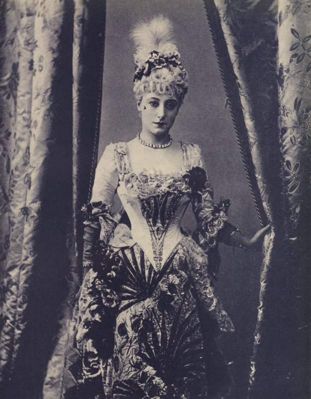 Kate Vaughan, az angol Gaiety Theatre színésznője (f/w fotó) alkotó: English Photographer