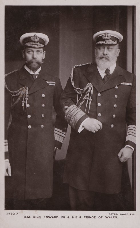 VII. Edward király, V. György király (fekete-fehér fotó) alkotó: English Photographer