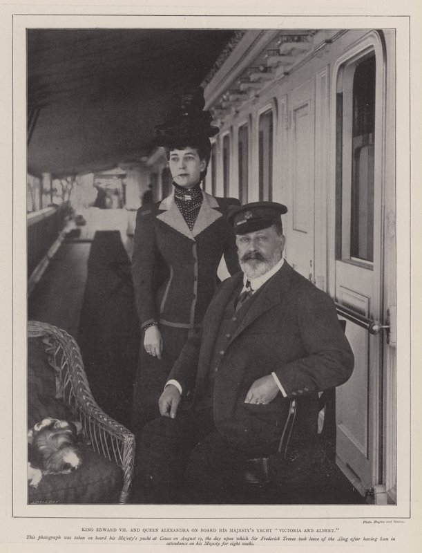 VII. Edward király és Alexandra királynő a His Majestys Victoria and Albert jacht fedélzetén alkotó: English Photographer