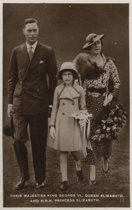 György király, Mária királynő és legidősebb lányuk, Erzsébet hercegnő (f/w fotó) alkotó: English Photographer
