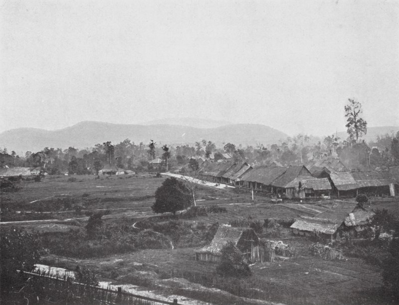 Kuala Lumpur 1884-ben, a jelenlegi kormányhivatalok helye (f/w fotó) alkotó: English Photographer